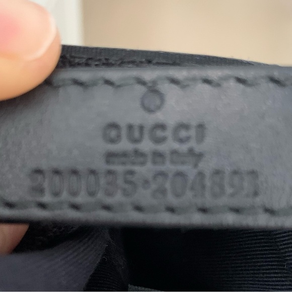 GUCCI BLACK CANVAS BASEBALL HAT WITH WEB [AUTHENTIC] - Picture 7 of 12